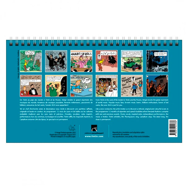 2024 Tintin Desk Calendar Paper Tiger