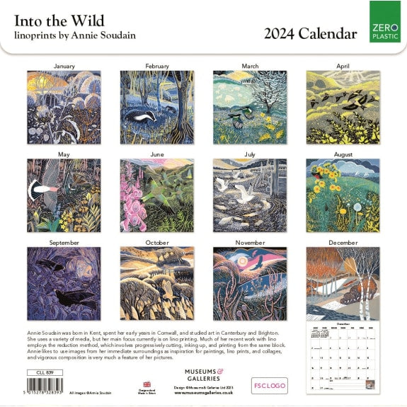 Into the Wild by Annie Soudain 2024 Wall Calendar Paper Tiger