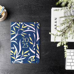 2025 To Do A5 Diary Navy Floral