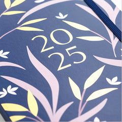 2025 To Do A5 Diary Navy Floral