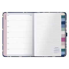 2025 To Do A5 Diary Navy Floral