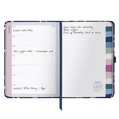 2025 To Do A5 Diary Navy Floral