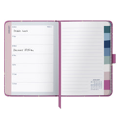 2025 To Do A6 Diary Fuchsia