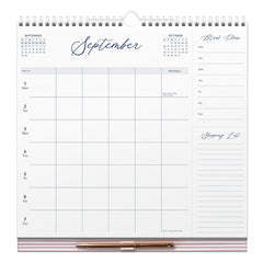 2025 Weekly Family Calendar Navy