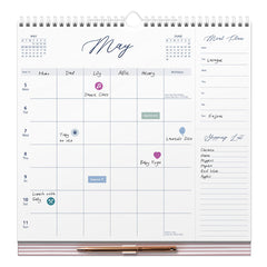 2025 Weekly Family Calendar Navy