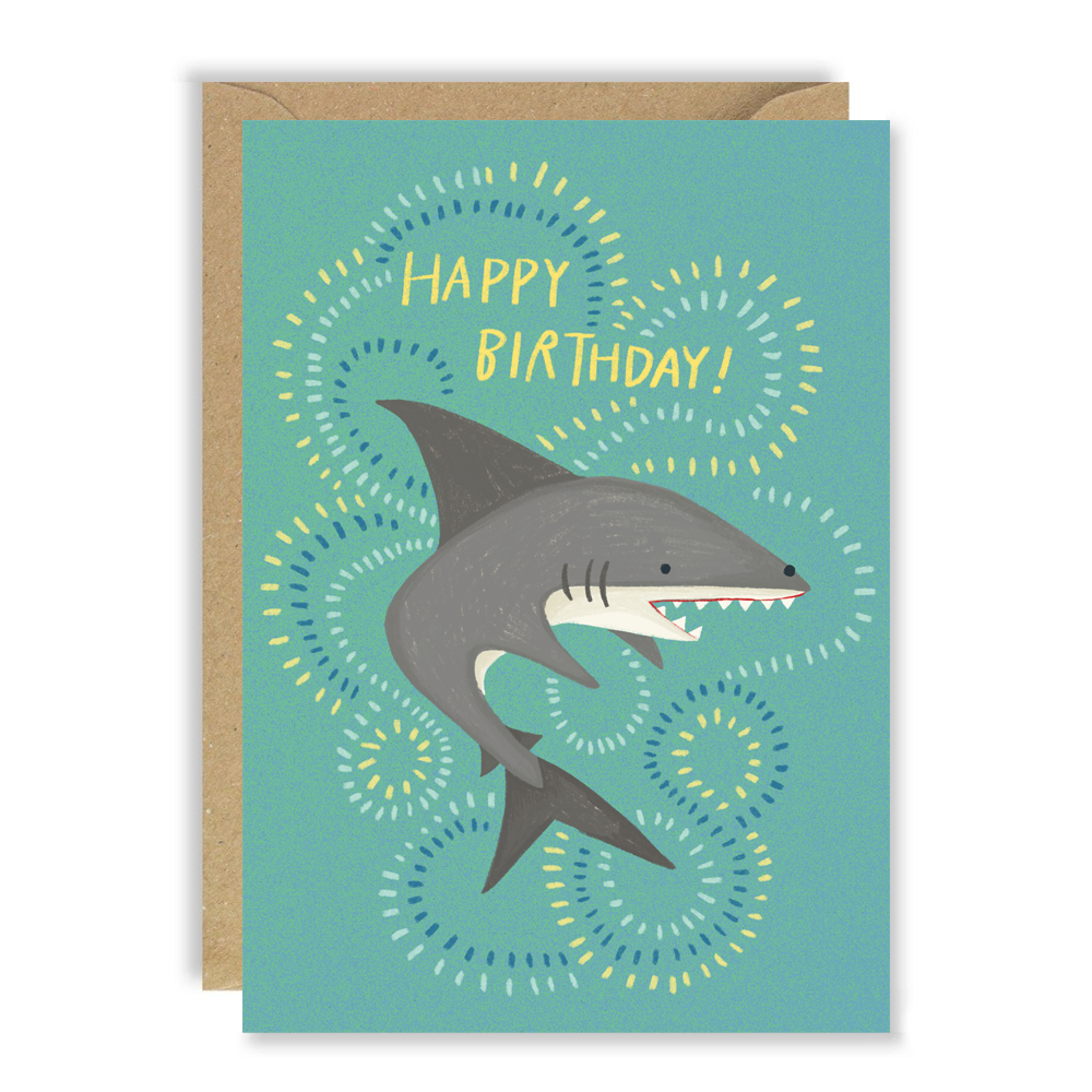 Happy Birthday Shark Card