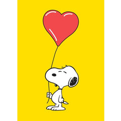 Snoopy With Heart Balloon Card