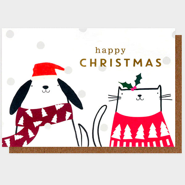 Happy Christmas Dog & Cat Pack of 10 Cards