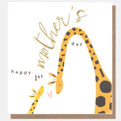 Happy 1st Mother's Day Giraffes Card