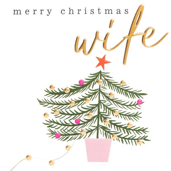 Merry Christmas Wife Tree Card