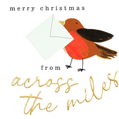 Merry Christmas From Across The Miles Robin Card