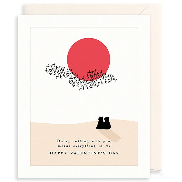 Doing Nothing With You Bear Valentine's Card