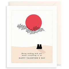 Doing Nothing With You Bear Valentine's Card