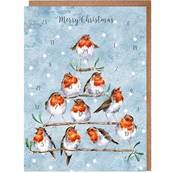 Rocking Robins Advent Card