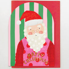 Santa Wearing Happy Christmas Jumper Card