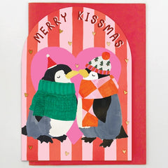 Merry Kissmas Penguins Card