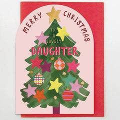 Merry Christmas To A Lovely Daughter Tree Card