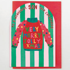 To A Wonderful Son This Christmas Jumper Card