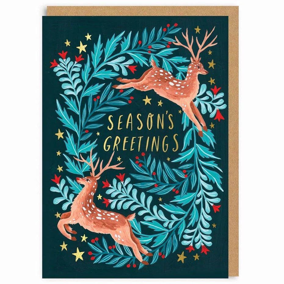 Deer Seasons Greetings Card