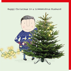 Husband Treemendous Christmas Card