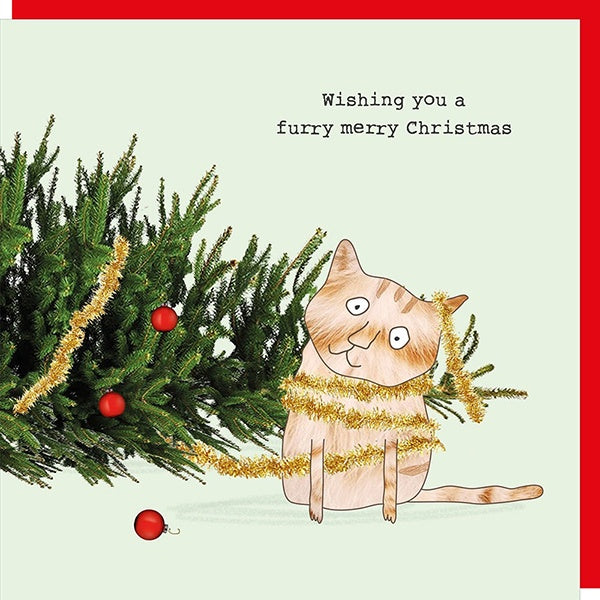 Cat Furry Christmas Card