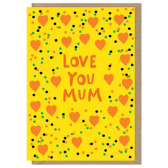 Love You Mum Neon Mothers Day Card