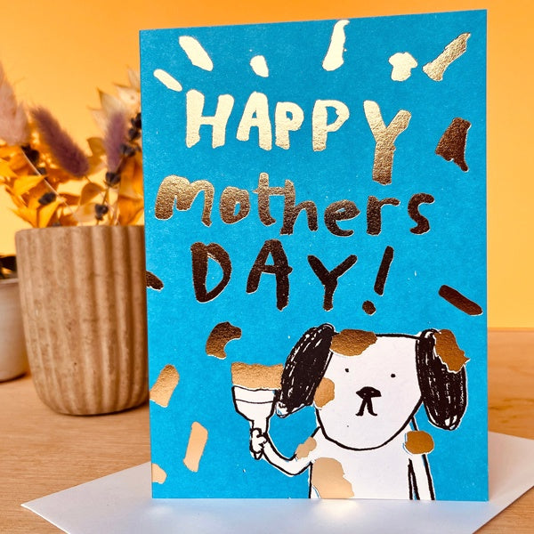 Dog Paint Happy Mother's Day Card