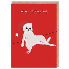 Relax Its Christmas Cat Card