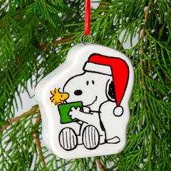 Peanuts Christmas Ornament Snoopy with a Present