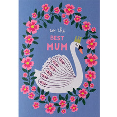 To The Best Mum Swan Card