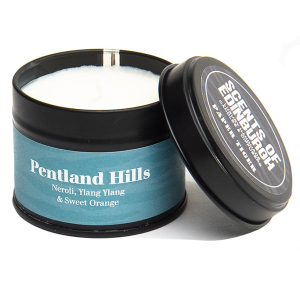 Pentland Hills Small Tin Candle by Paper Tiger