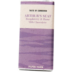 Arthur's Seat Raspberry & Rose Milk Chocolate Bar by Paper Tiger