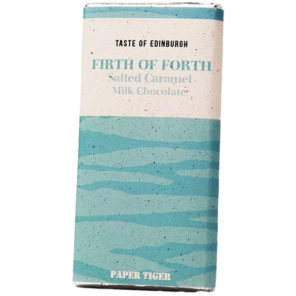 Firth of Forth Salted Caramel Milk Chocolate Bar by Paper Tiger