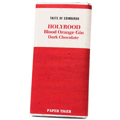 Holyrood Blood Orange Gin Dark Chocolate Bar by Paper Tiger