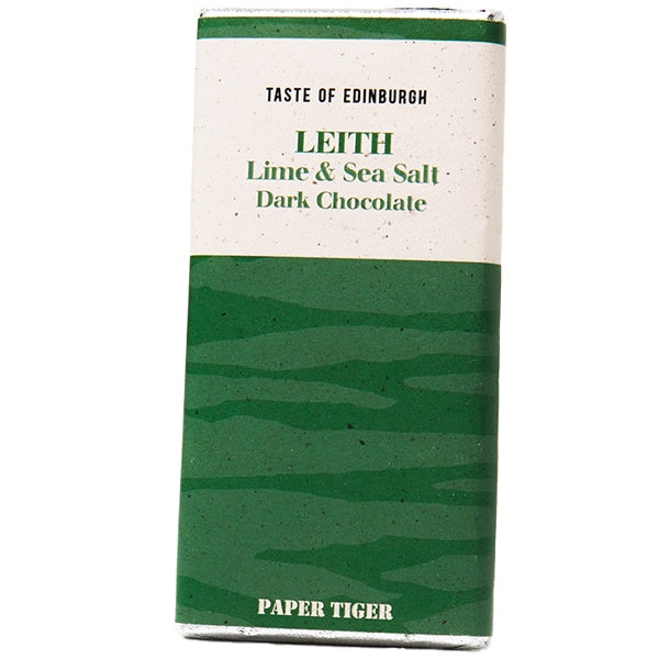 Leith Lime & Sea Salt Dark Chocolate Bar by Paper Tiger