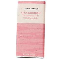 Stockbridge Raspberry Gin Milk Chocolate Bar by Paper Tiger