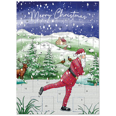 Tartan Santa Glitter Advent Calendar