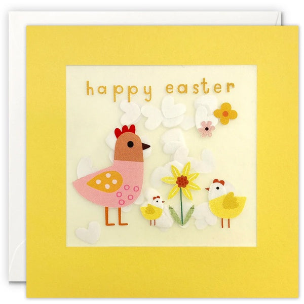 Easter Chickens Paper Shakies Card