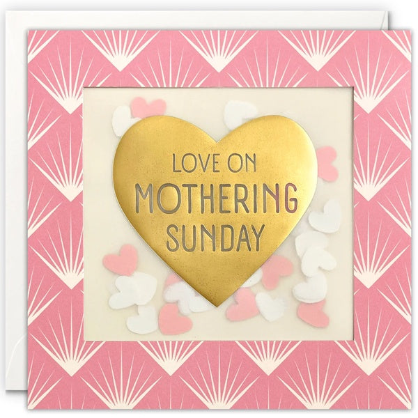 Mothering Sunday Heart Deco Shakies Card