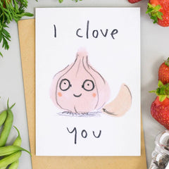 I Clove You Valentine's Card