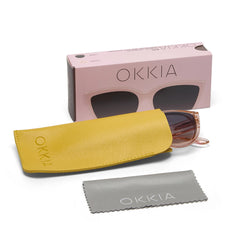 Okkia Transparent Pink Cat -Eye Sunglasses OK020