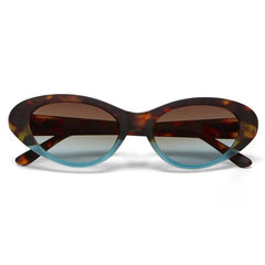 Okkia Tortoiseshell and Blue Small Cat Shape Sunglasses OK029