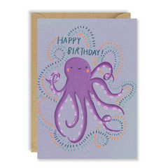 Octopus Birthday Card