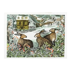 We Three Hares Advent Card