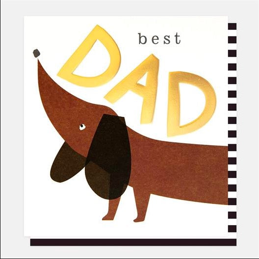 Best Dad Ever Sausage Dog Card