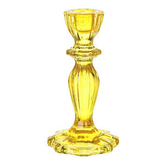 Yellow Boho Glass Candle Holder