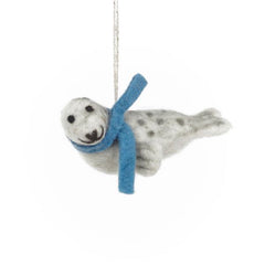 Handmade Felt Eduardo the Seal Hanging Decoration