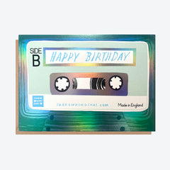 Happy Birthday Retro Cassette Card