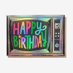 Happy Birthday Retro TV Card