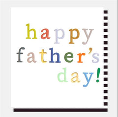 Happy Father's Day Colourful Text Card